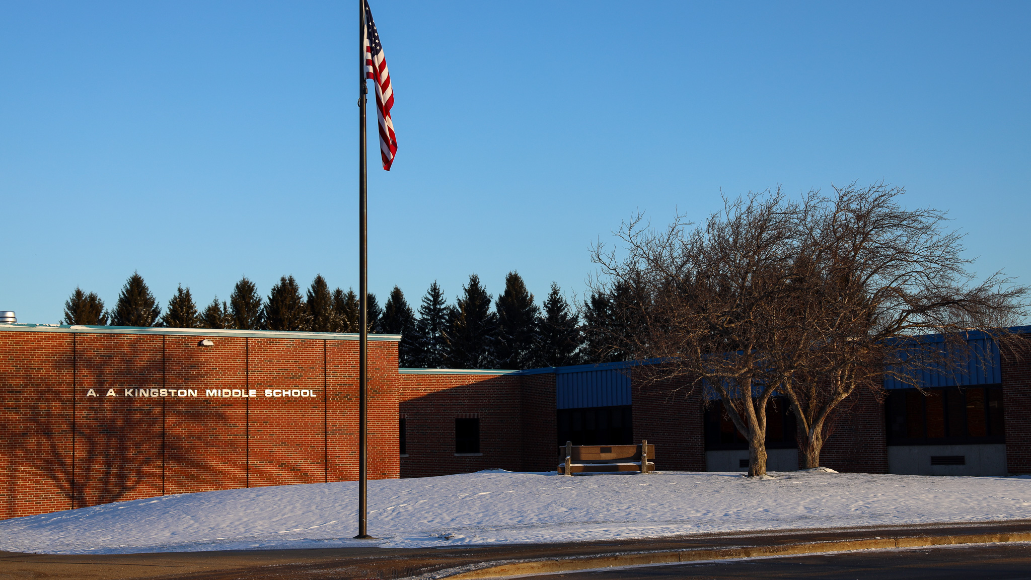 exterior image of A.A. Kingston Middle School in Potsdam, NY