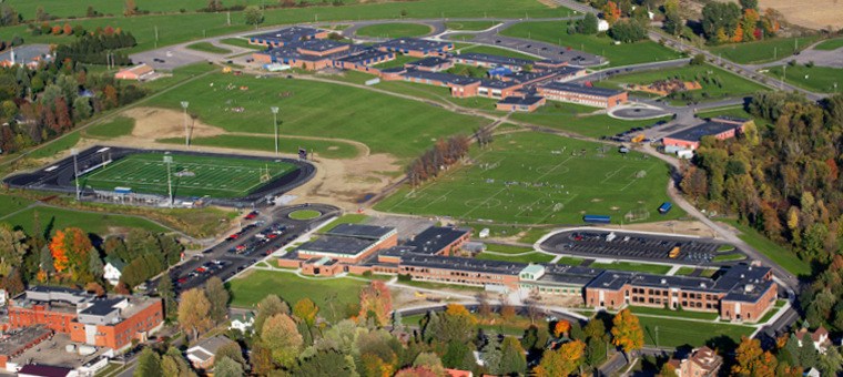 drone image of Potsdam CSD campus