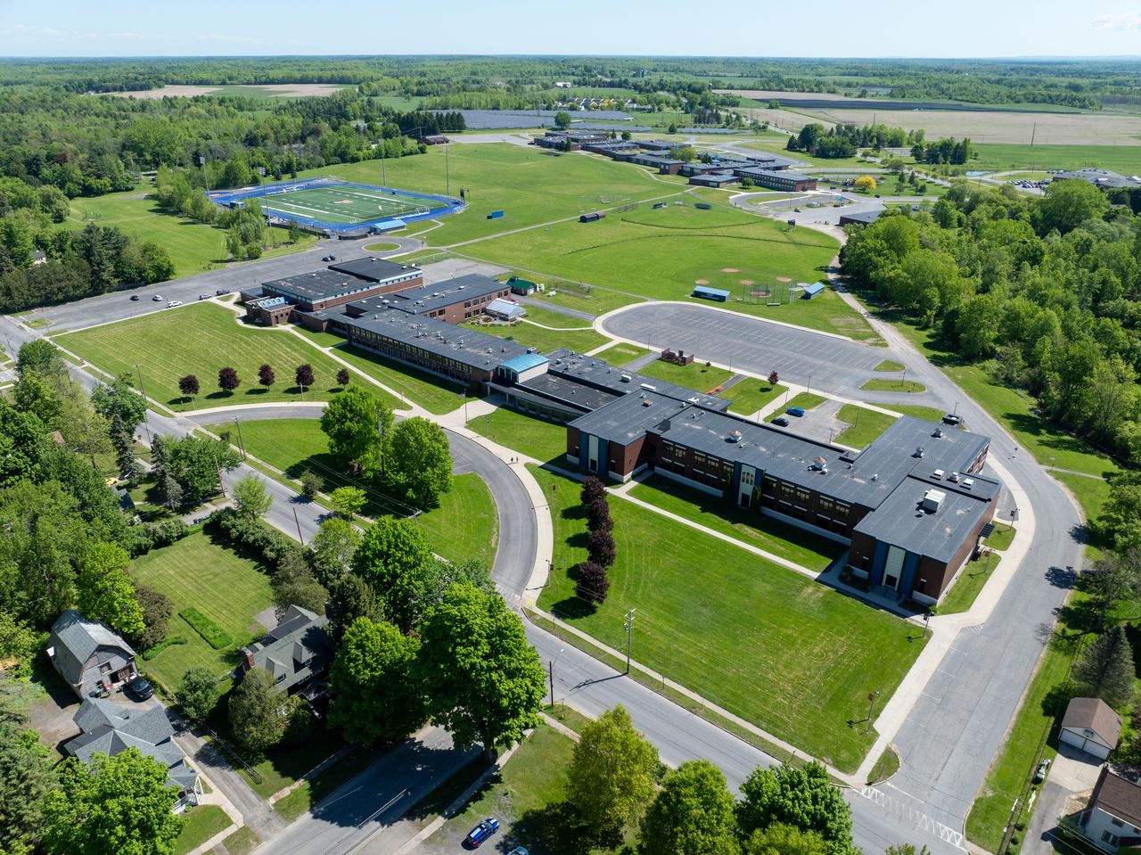 Potsdam csd arial shot of campus